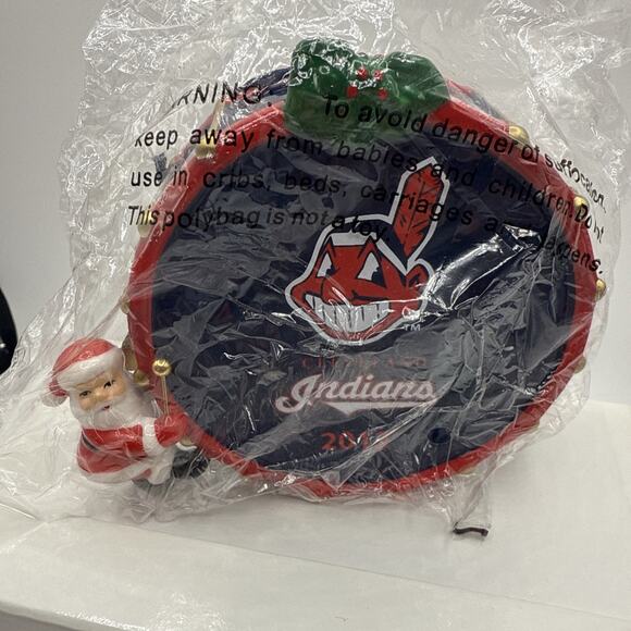 Danbury Mint Cleveland Indians 2012 Christmas Drum Ornament W/Box - Picture 2 of 6